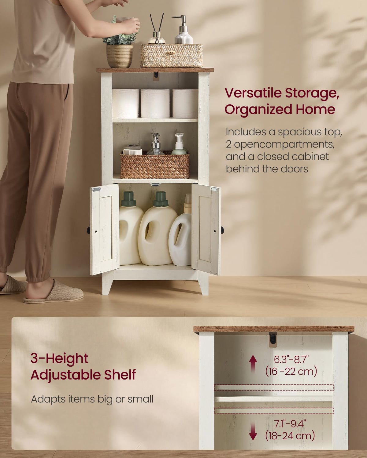 Farmhouse Storage Cabinet with 2 Barn Doors K542102