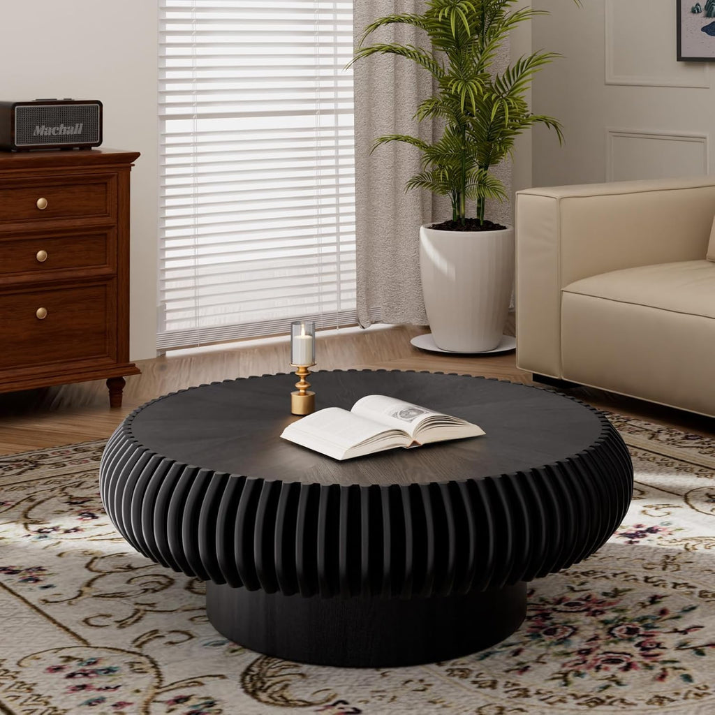 Black Round Coffee Table W15709
