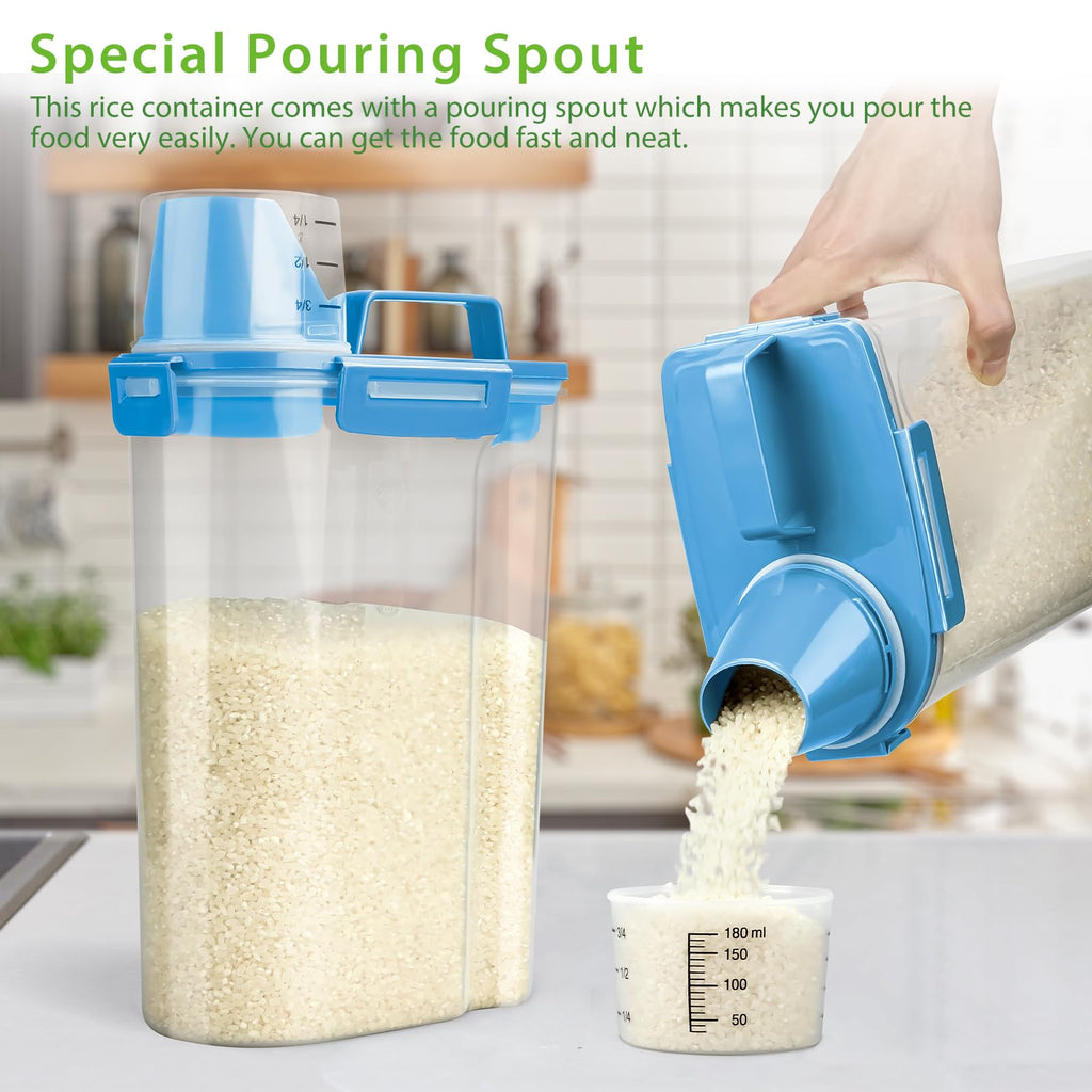 Airtight Rice Storage Container with Measuring Cup I3283