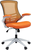 Orange Mesh Back Vinyl Seat Office Chair M8381