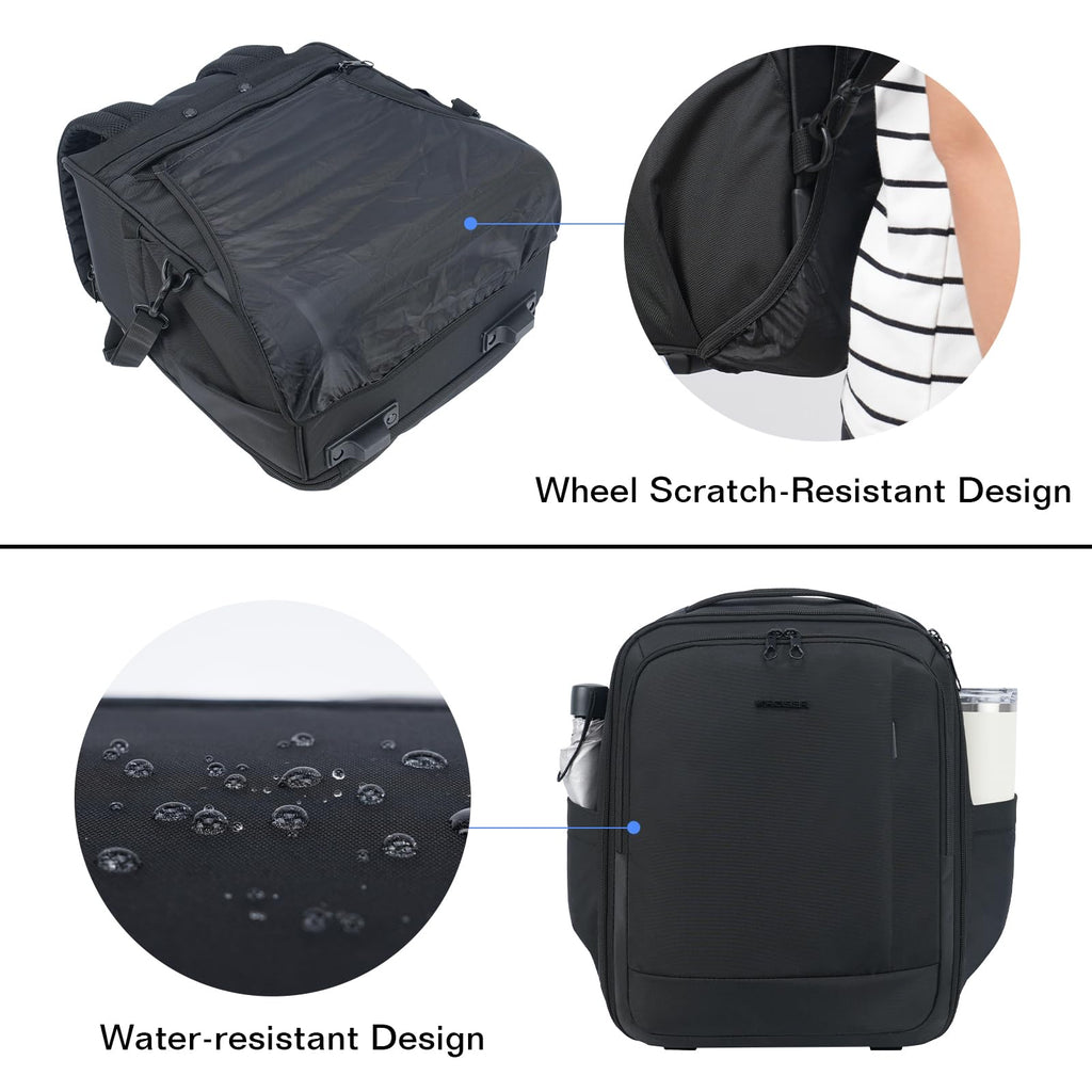 16-inch Underseat Carry On Suitcase Black Z409