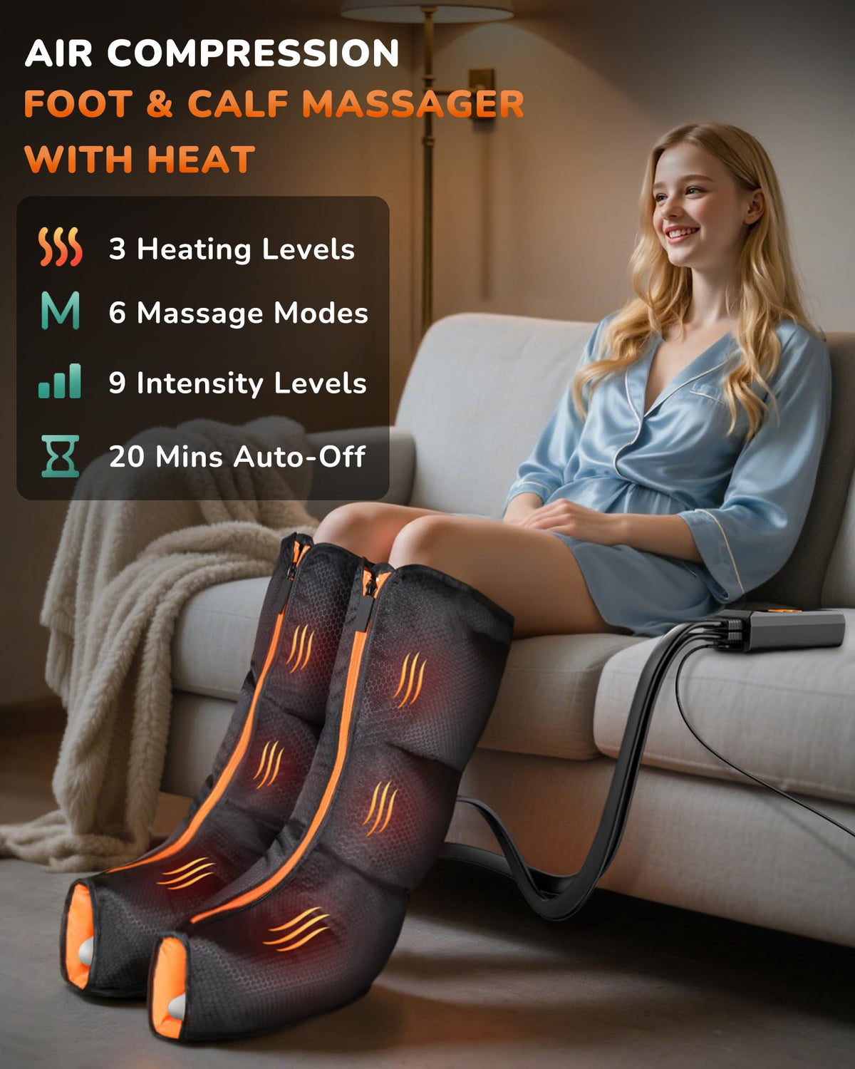 Air Compression Leg Massager with Heat I9070