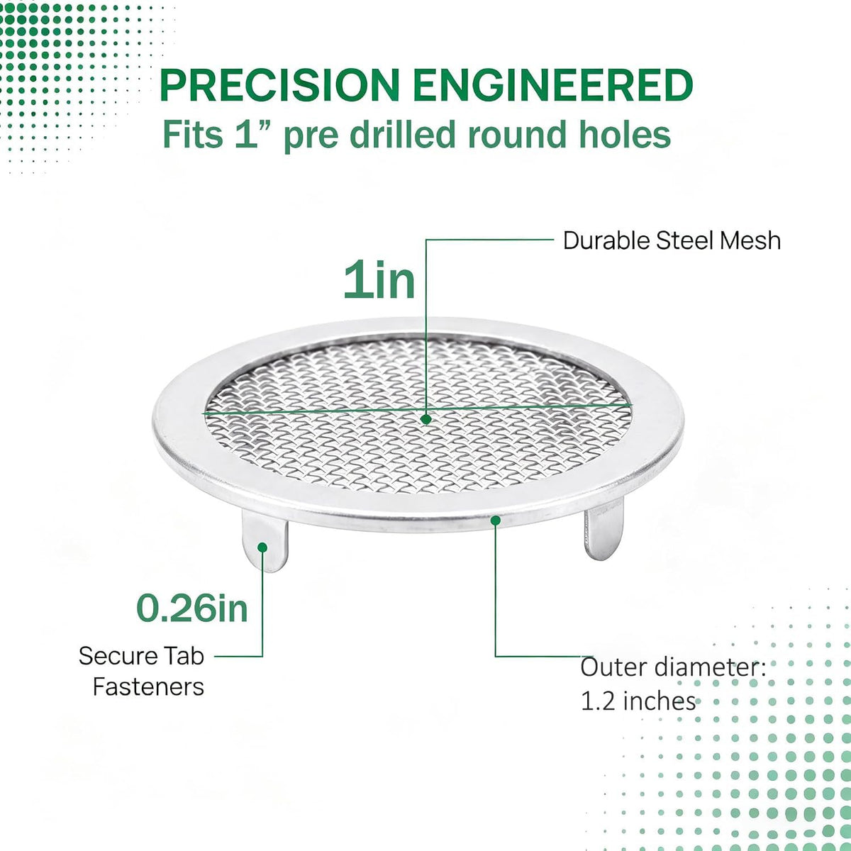 1" Round Open Screen Vent 6 Pack Y480