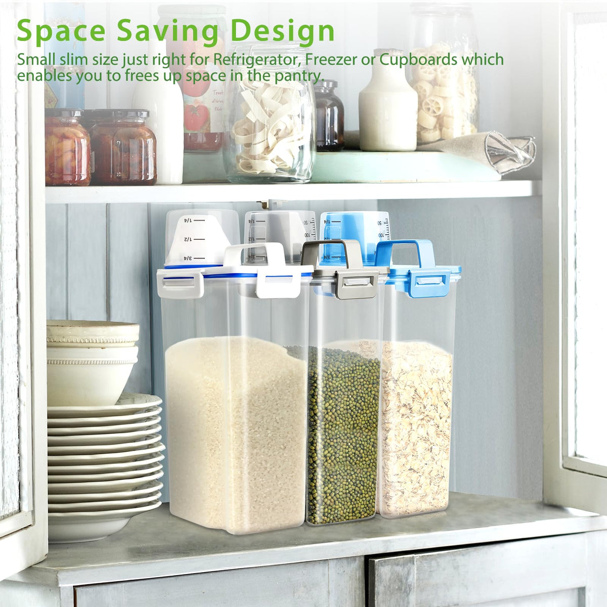 Airtight Rice Storage Container with Measuring Cup I3283