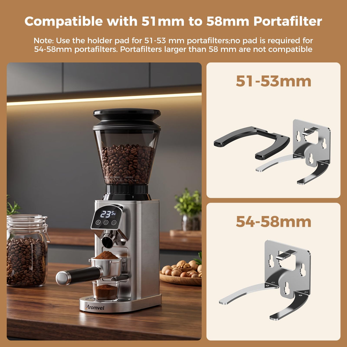 Conical Burr Coffee Grinder with 48 Settings D192