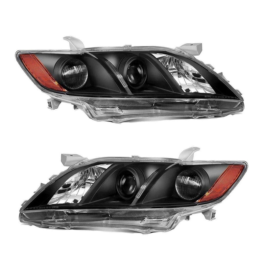 Toyota Camry Front Bumper Headlight Black Housing 1 Pair J498962