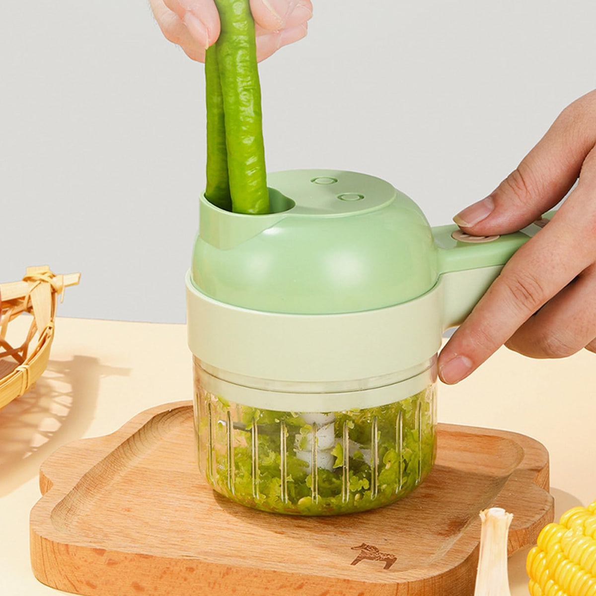 4 In 1 Cordless Electric Vegetable Cutter W60029