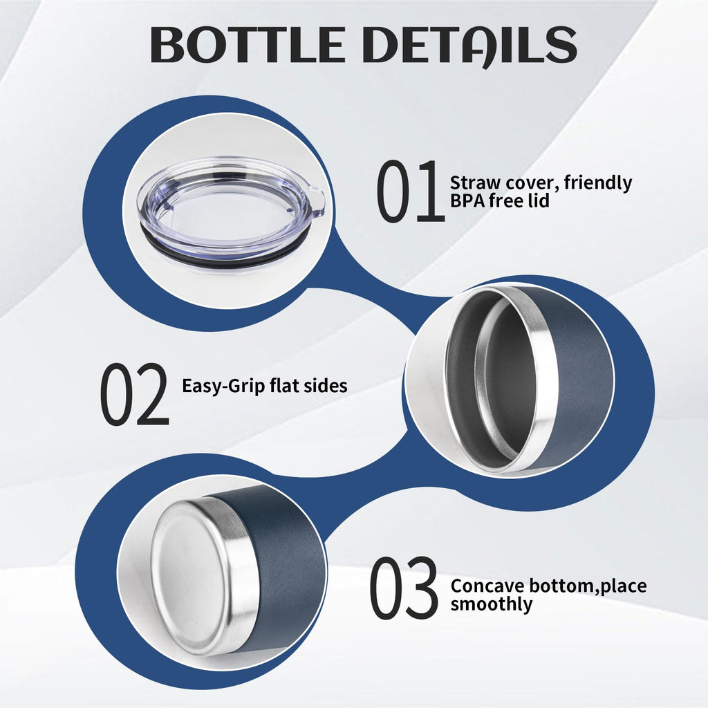 20oz Stainless Steel Travel Coffee Tumbler Navy Blue G213851