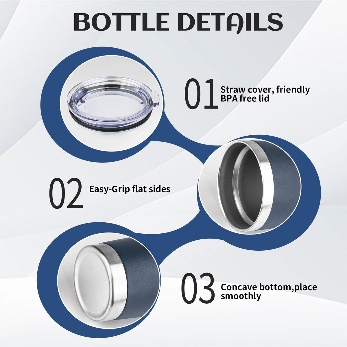 20oz Stainless Steel Travel Coffee Tumbler Navy Blue G213851