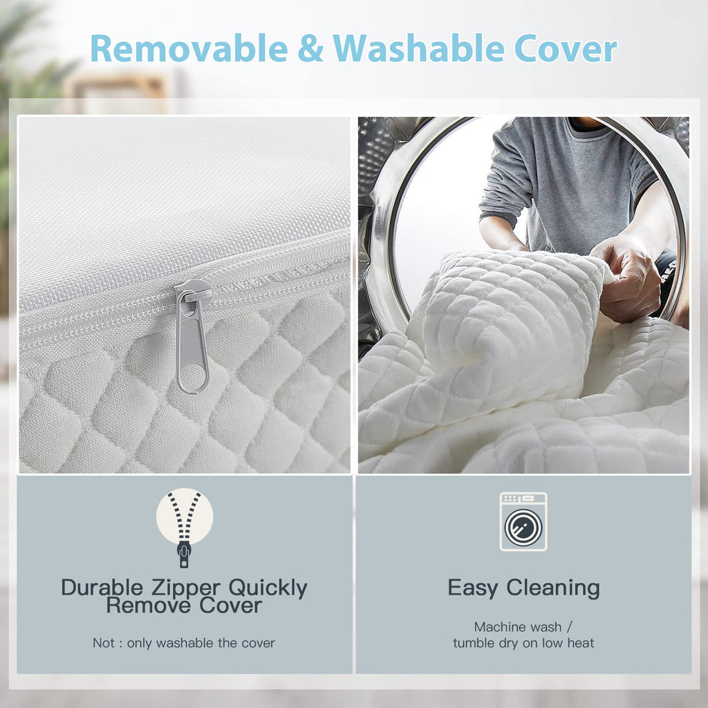 3" Waterproof Memory Foam Pack and Play Mattress White B2667