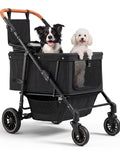 Foldable Ventilated Dog Stroller with Canopy O299