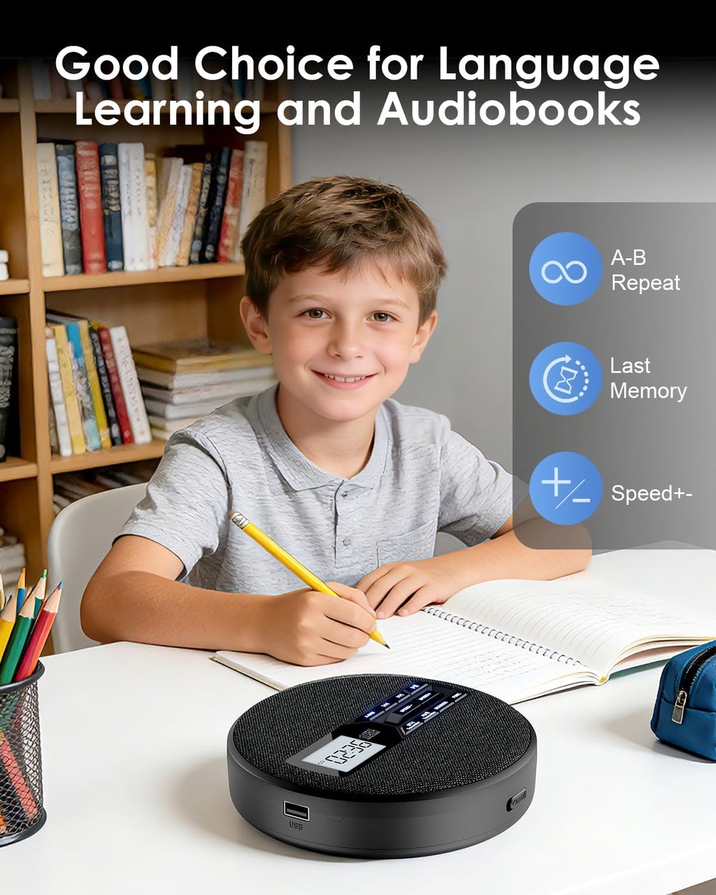Portable CD Player with Bluetooth & FM Transmitter G38976