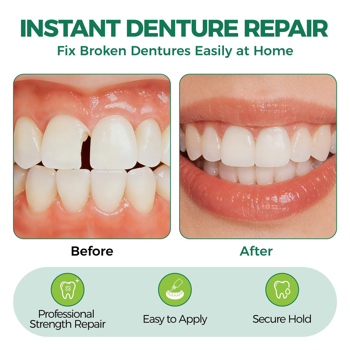 Denture Repair Adhesive Kit 10ML T6616