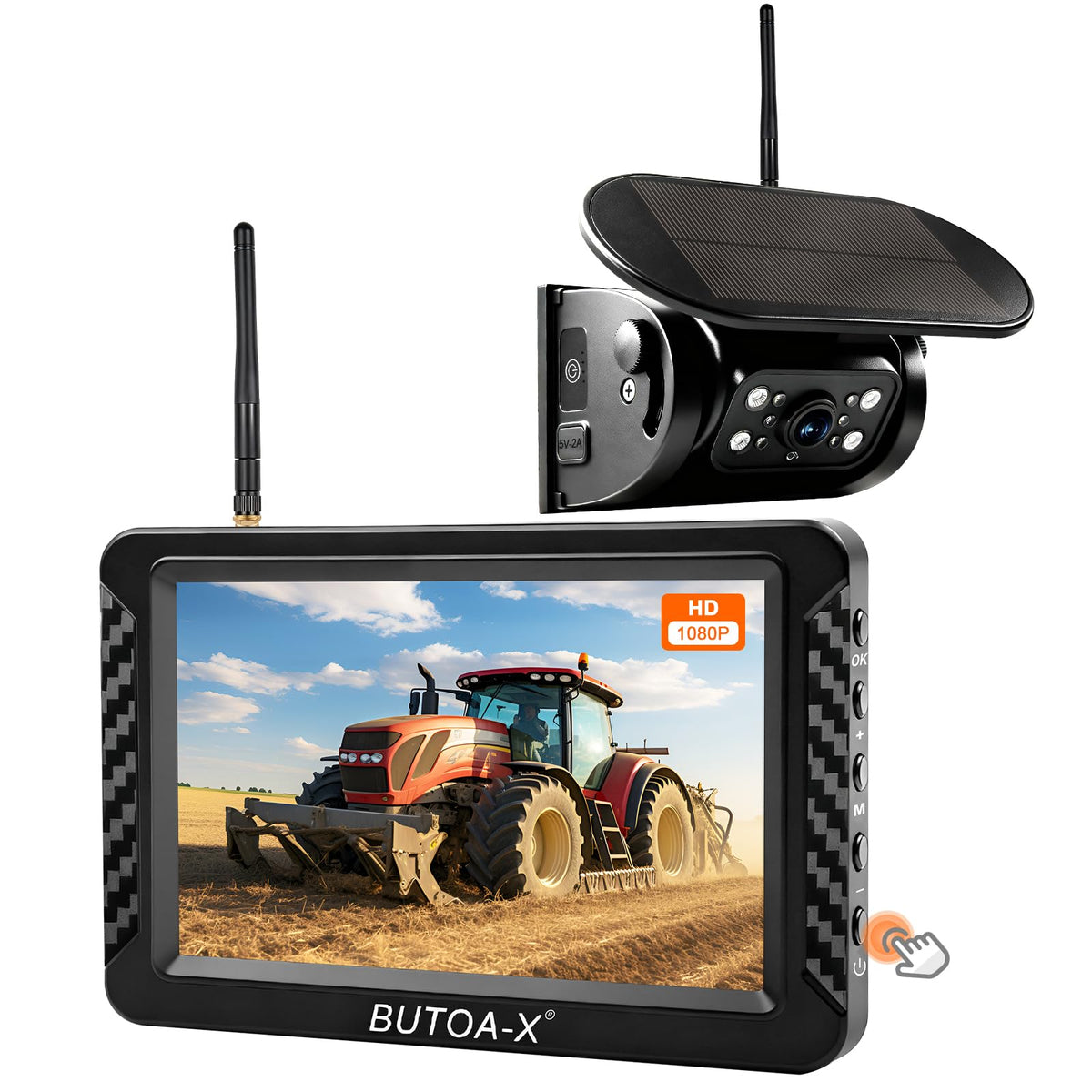 Magnetic Solar Wireless Backup Camera with 5" HD Monitor R1235