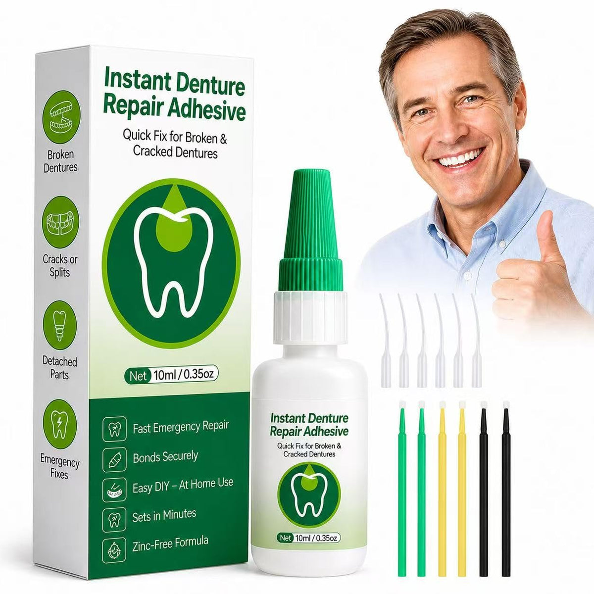 Denture Repair Adhesive Kit 10ML T6616