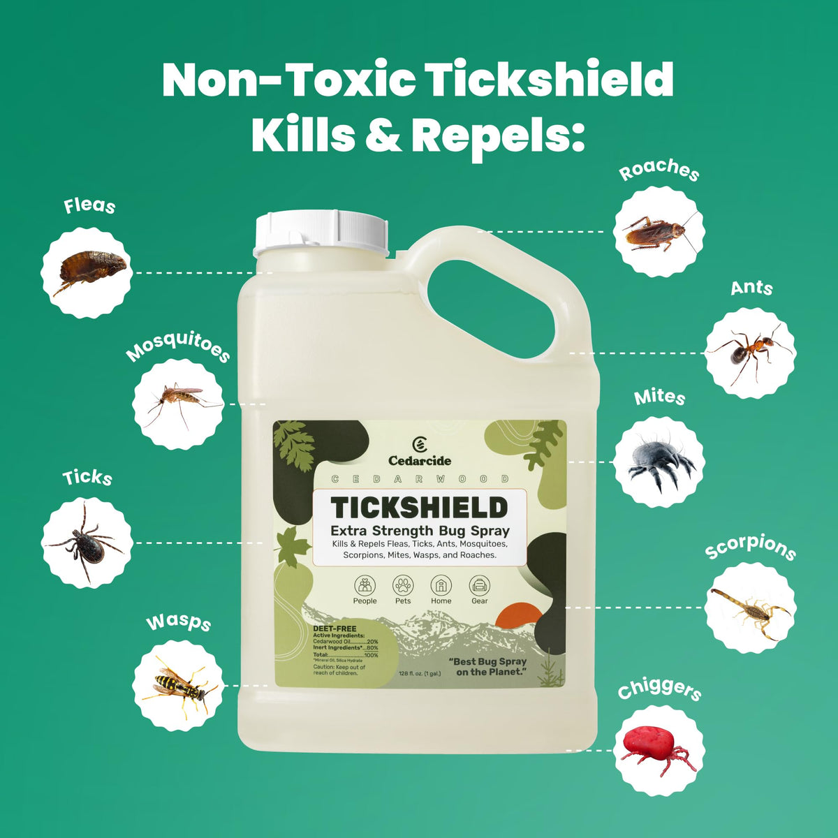 Cedar Oil Tick & Mosquito Repellent Spray N803