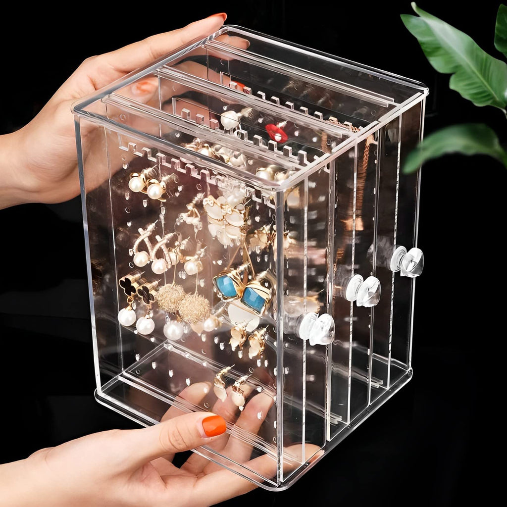 Clear Acrylic 3 Vertical Drawer Jewelry Storage Box Z1427