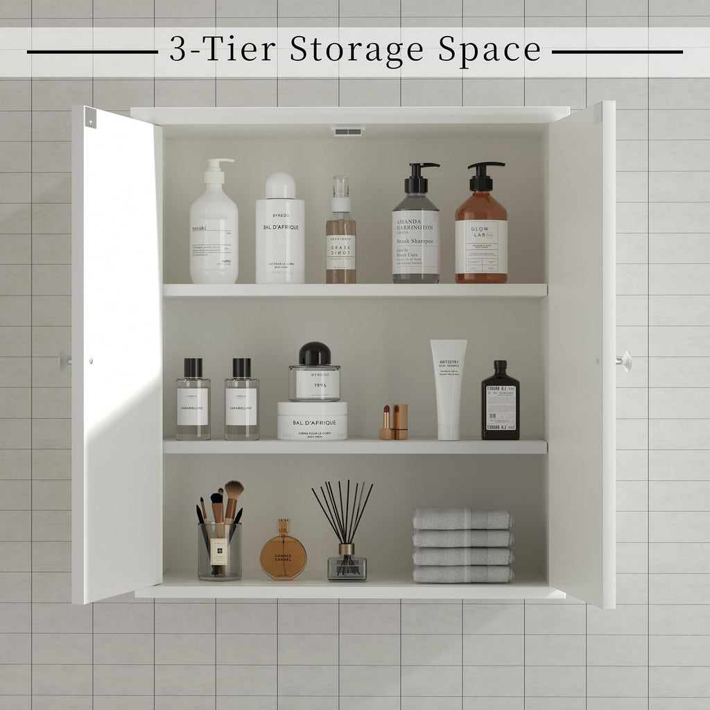 White Bathroom Wall Medicine Cabinet G58821
