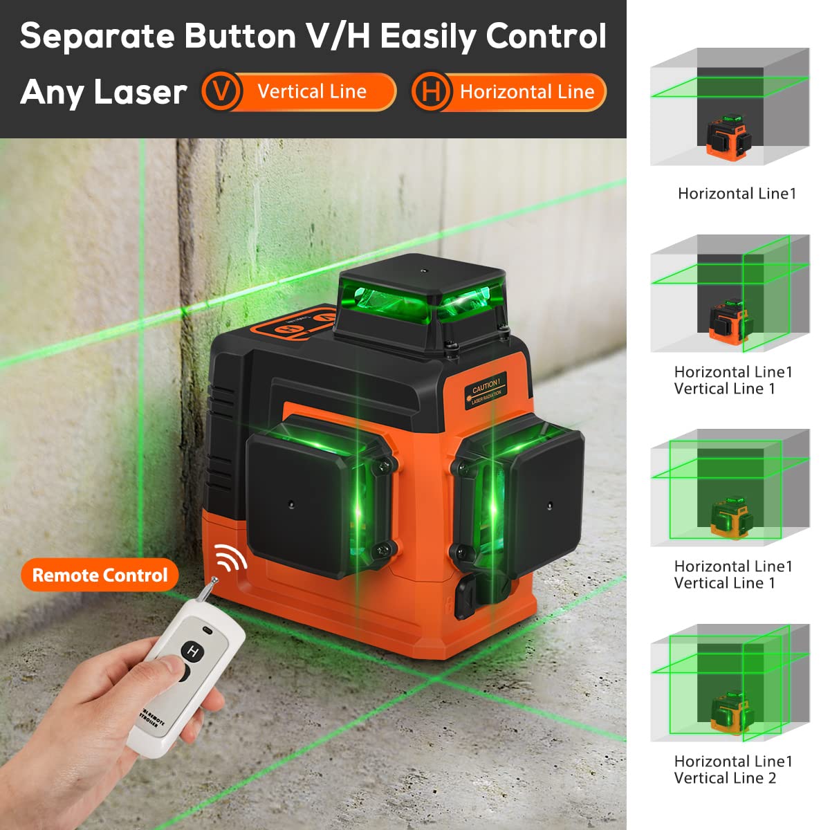 Self Leveling 3D Green Laser Level F290889