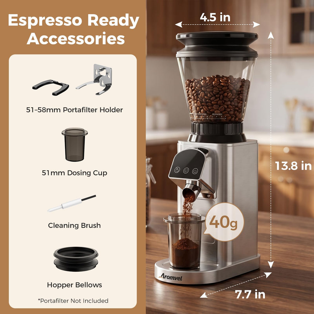 Conical Burr Coffee Grinder with 48 Settings D192