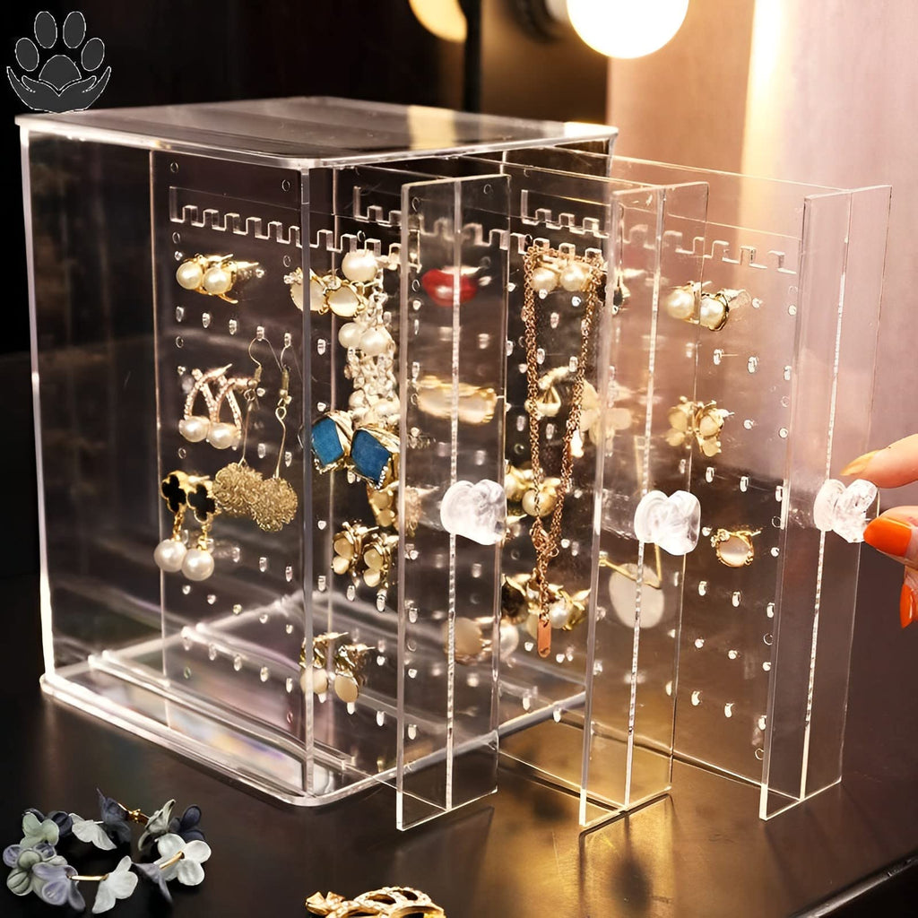 Clear Acrylic 3 Vertical Drawer Jewelry Storage Box Z1427