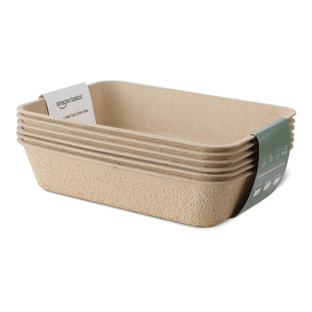 Disposable Cat Litter Box Large 6-Pack K825967