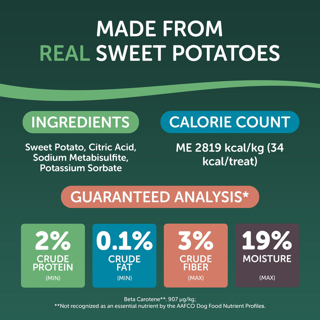 Dried Sweet Potato Slices Dog Treats 16 oz I851983