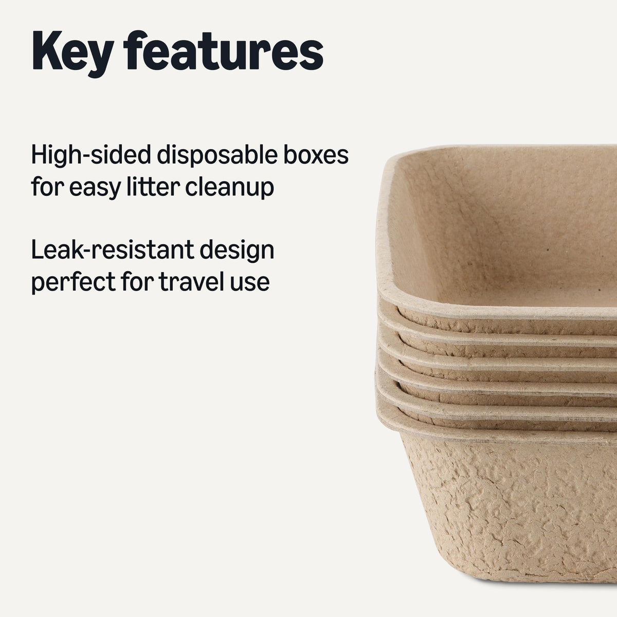 Disposable Cat Litter Box Large 6-Pack K825967