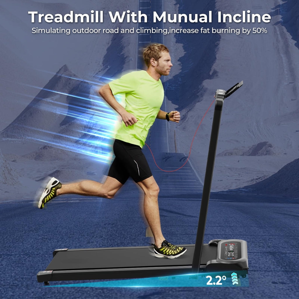 2 in 1 Folding Treadmill with Handle Bar Y71636