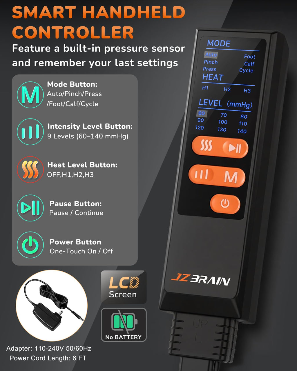 Air Compression Leg Massager with Heat I9070
