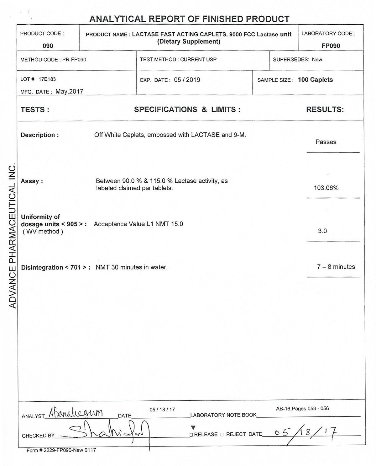 Lactase 360 Caplets B134558