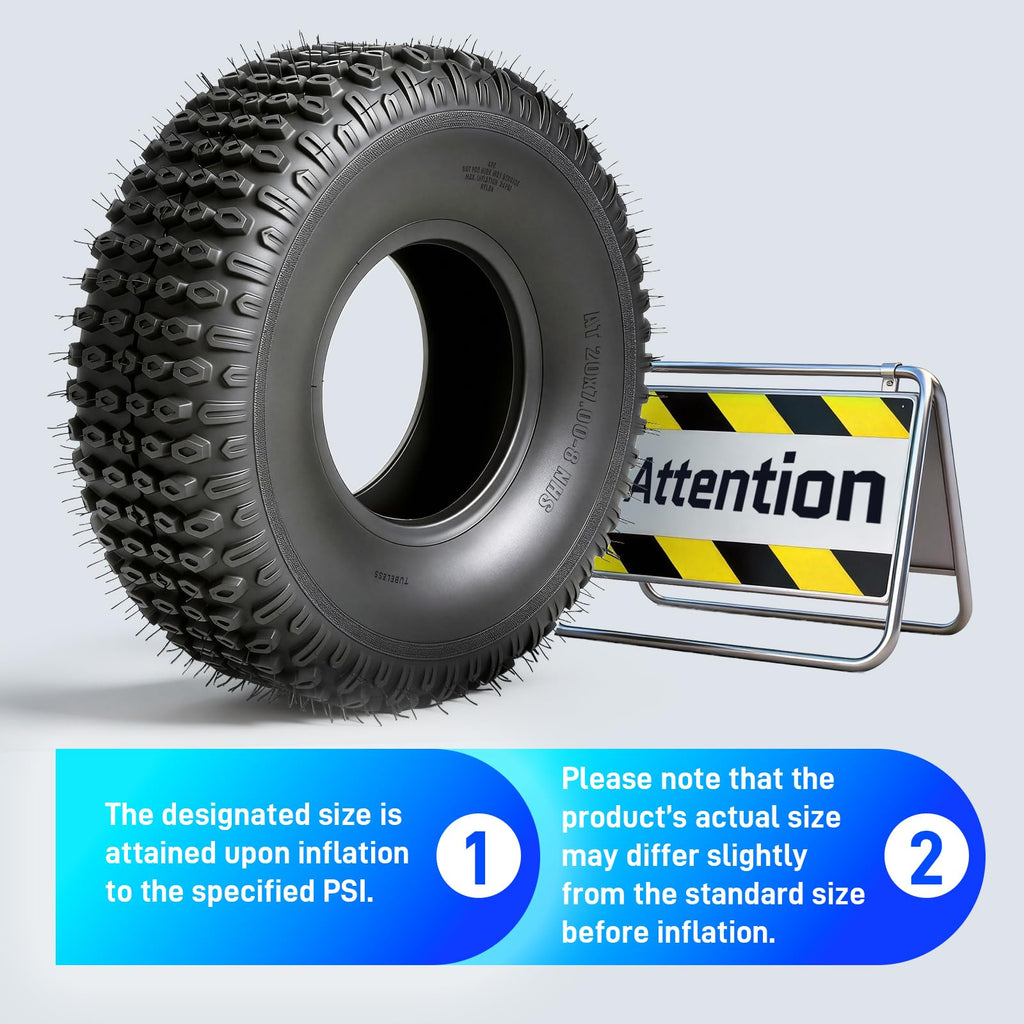 Set of 2 20x7-8 All-Terrain Tires E5348