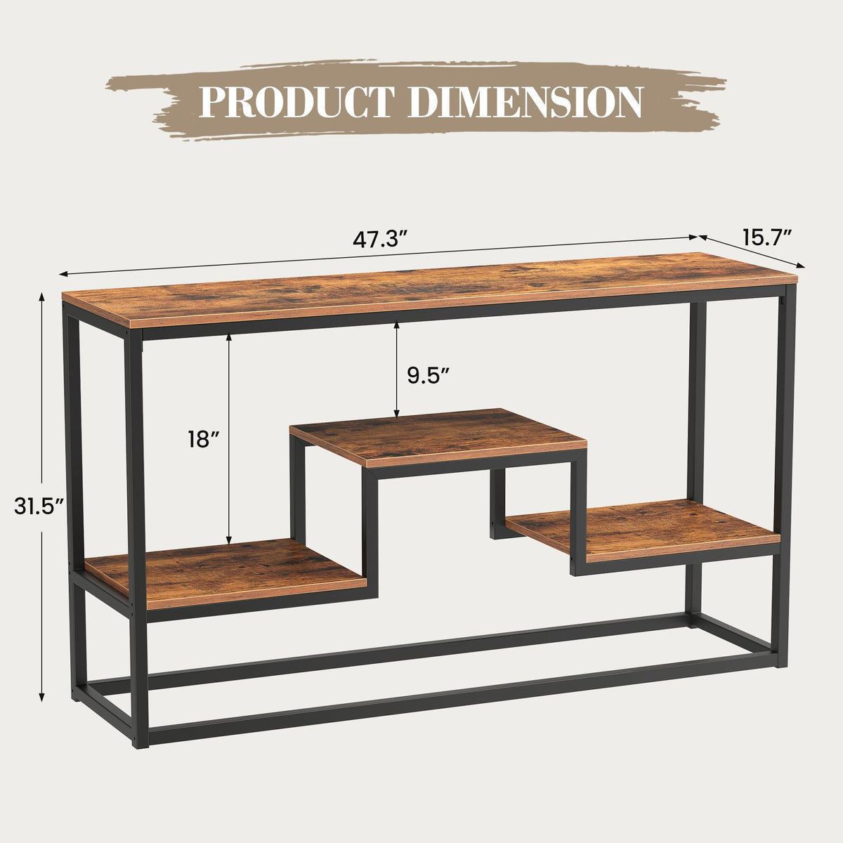 30" Tall Brown TV Stand W8127