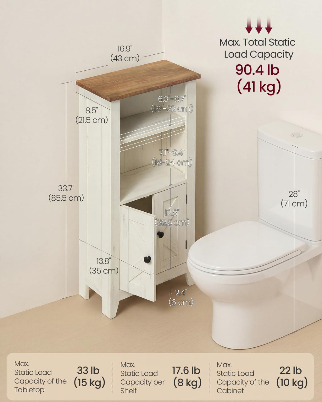 Farmhouse Storage Cabinet with 2 Barn Doors K542102