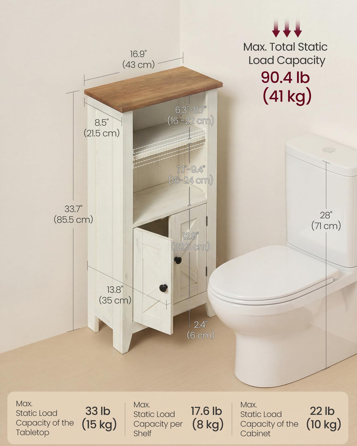 Farmhouse Storage Cabinet with 2 Barn Doors K542102