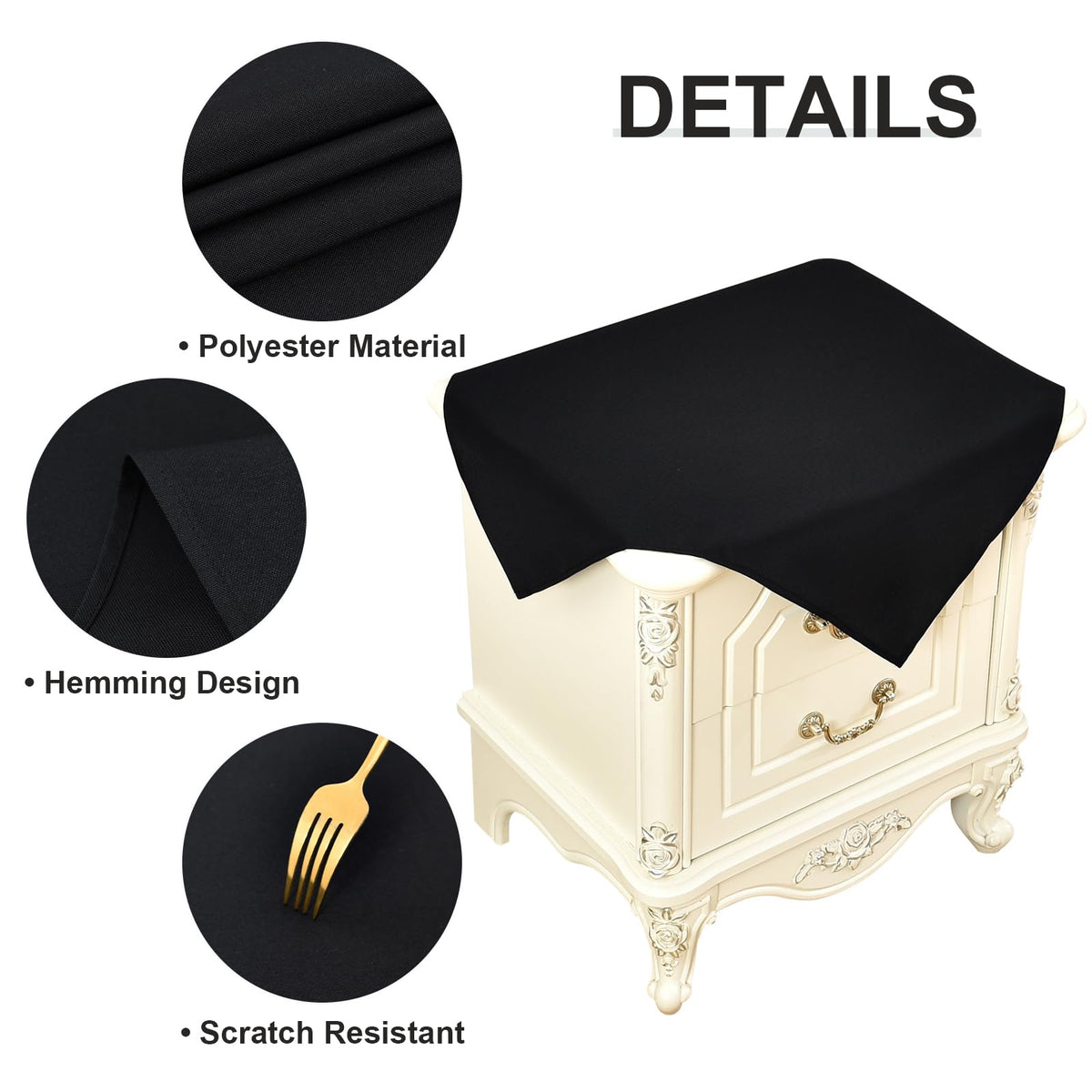 2 Pack 30x30 Inch Washable Tablecloth N4283