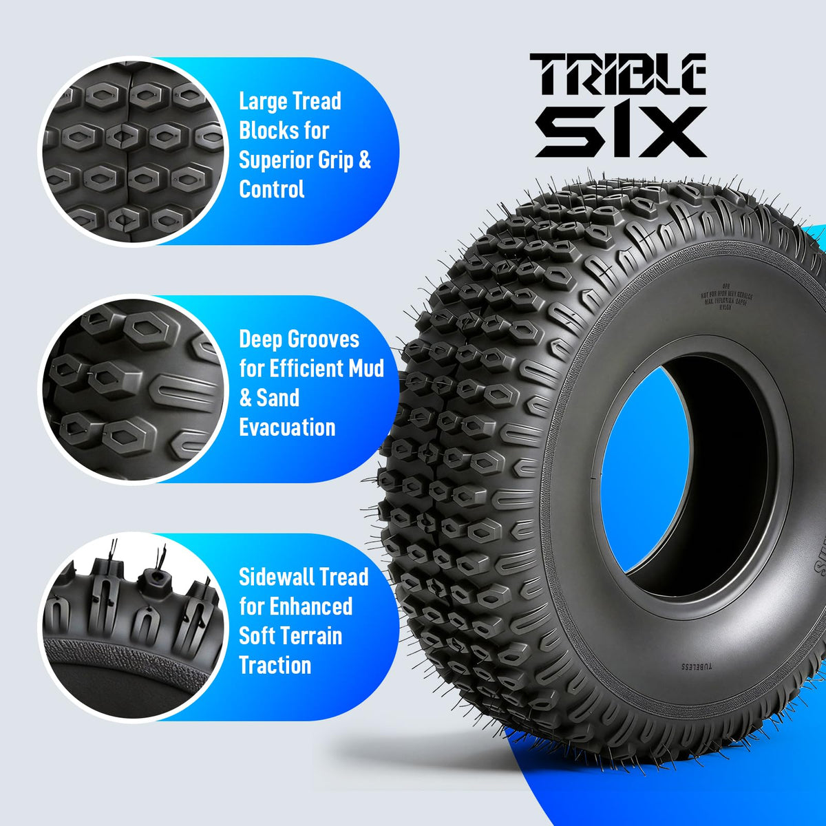 Set of 2 20x7-8 All-Terrain Tires E5348