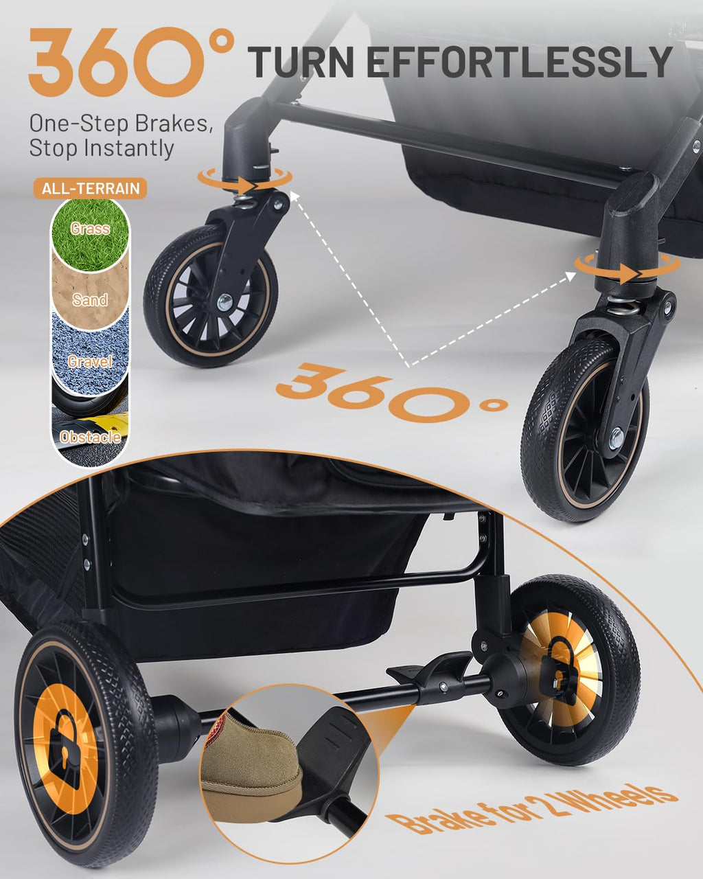 Foldable Ventilated Dog Stroller with Canopy O299
