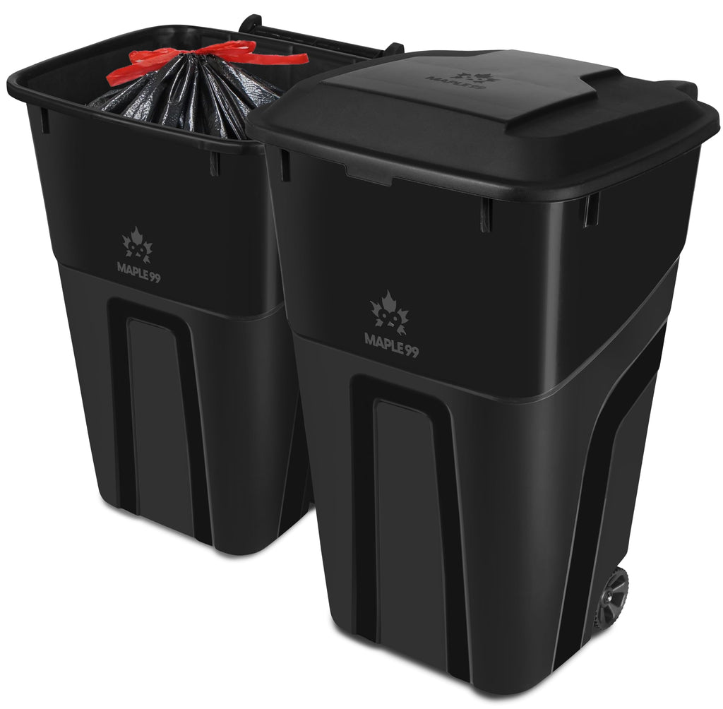 32 Gallon Wheeled Outdoor Garbage Can with Lid Z217265
