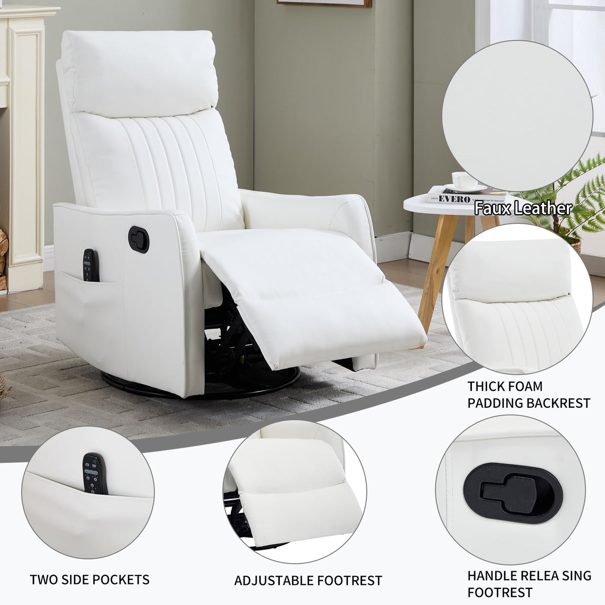 High Back Massage Recliner with Heat P452