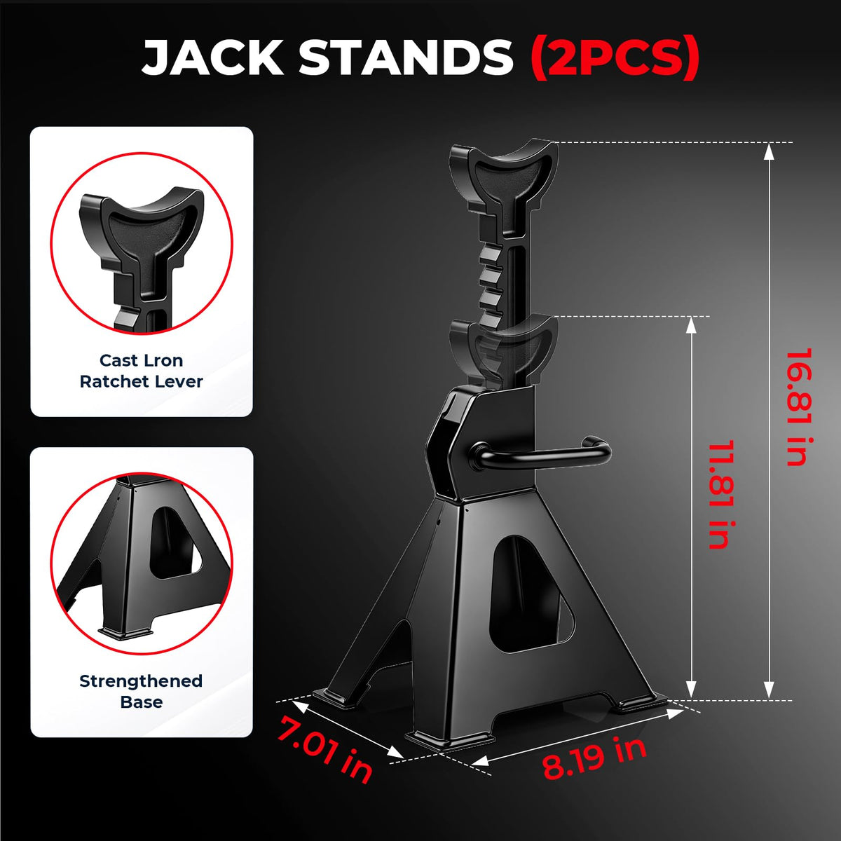 Heavy Duty Steel Hydraulic Floor Jack T2255