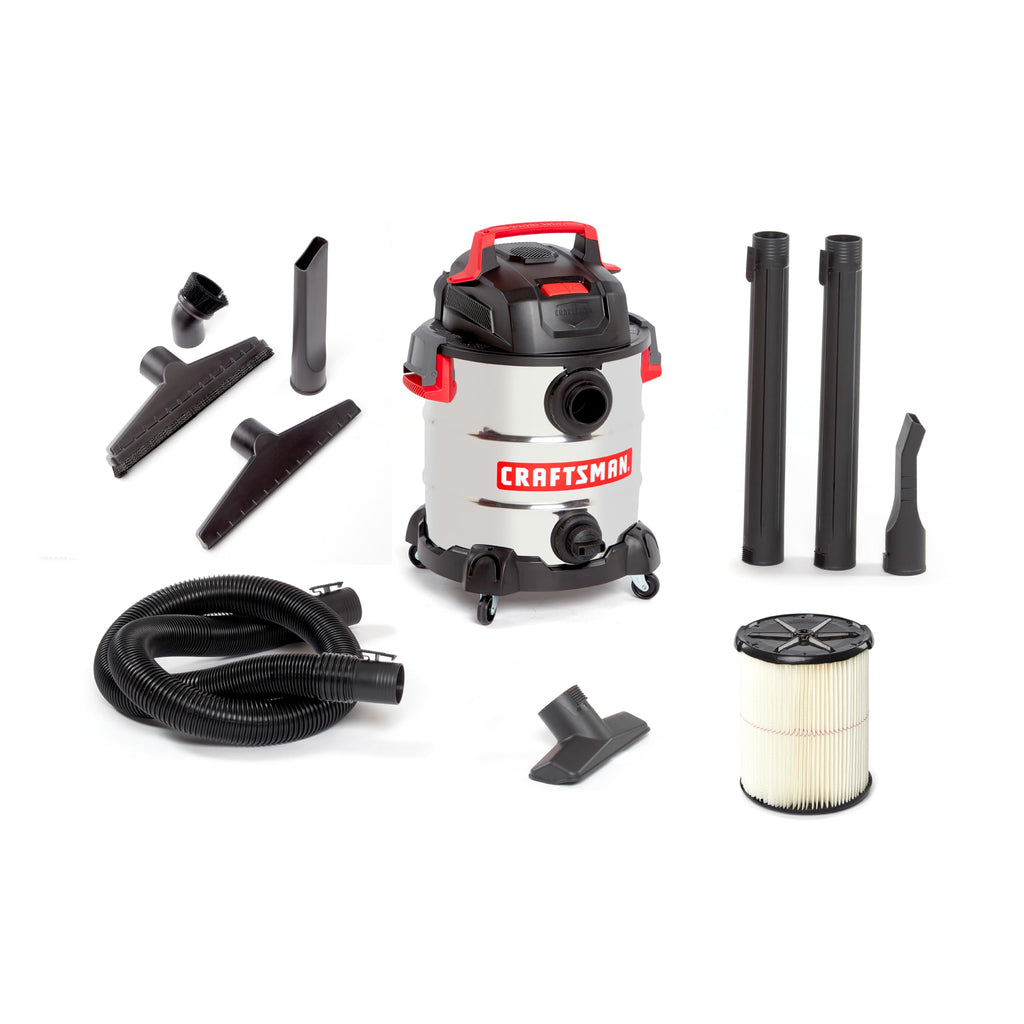10 Gallon 6.0 Peak HP Stainless Steel Vacuum X130797