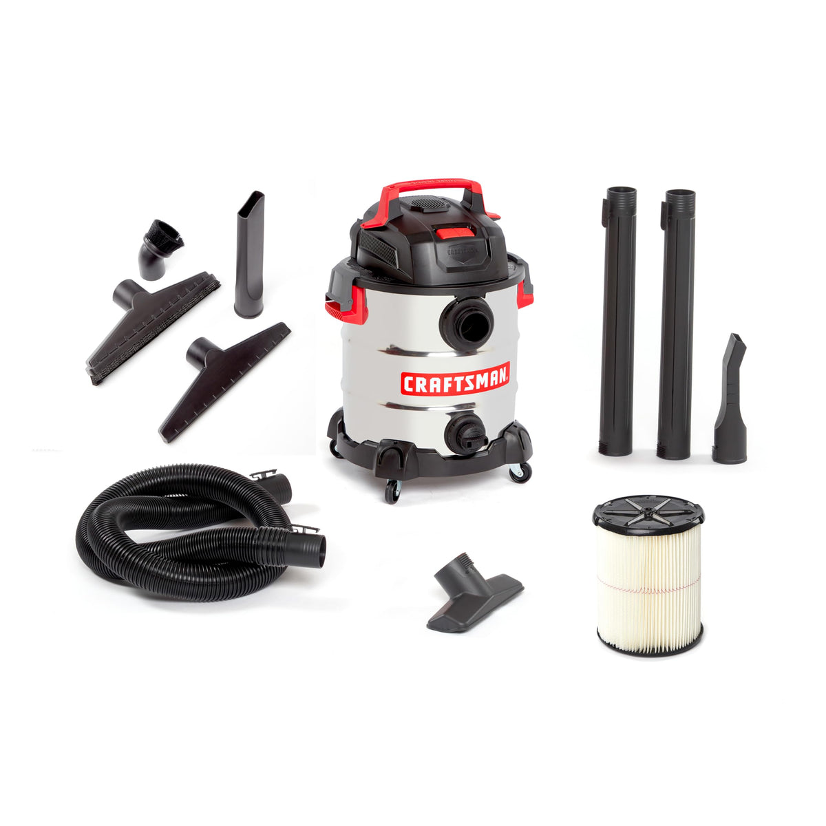 10 Gallon 6.0 Peak HP Stainless Steel Vacuum X130797