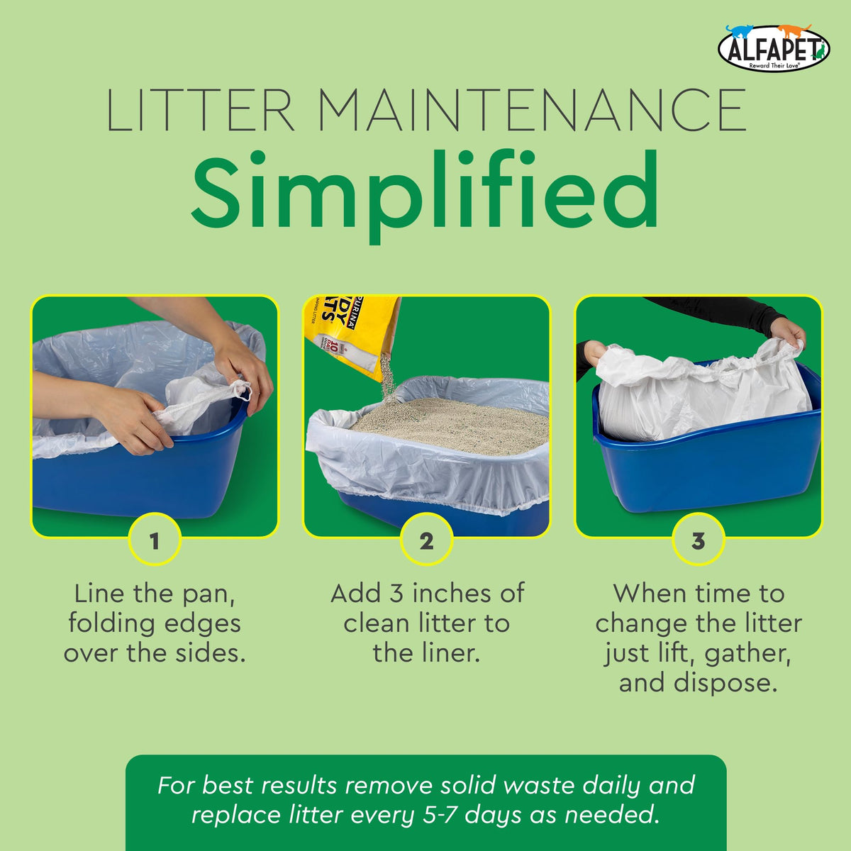 Super Jumbo 15Count Tear-Resistant Waterproof Cat Litter Box Liners C892336