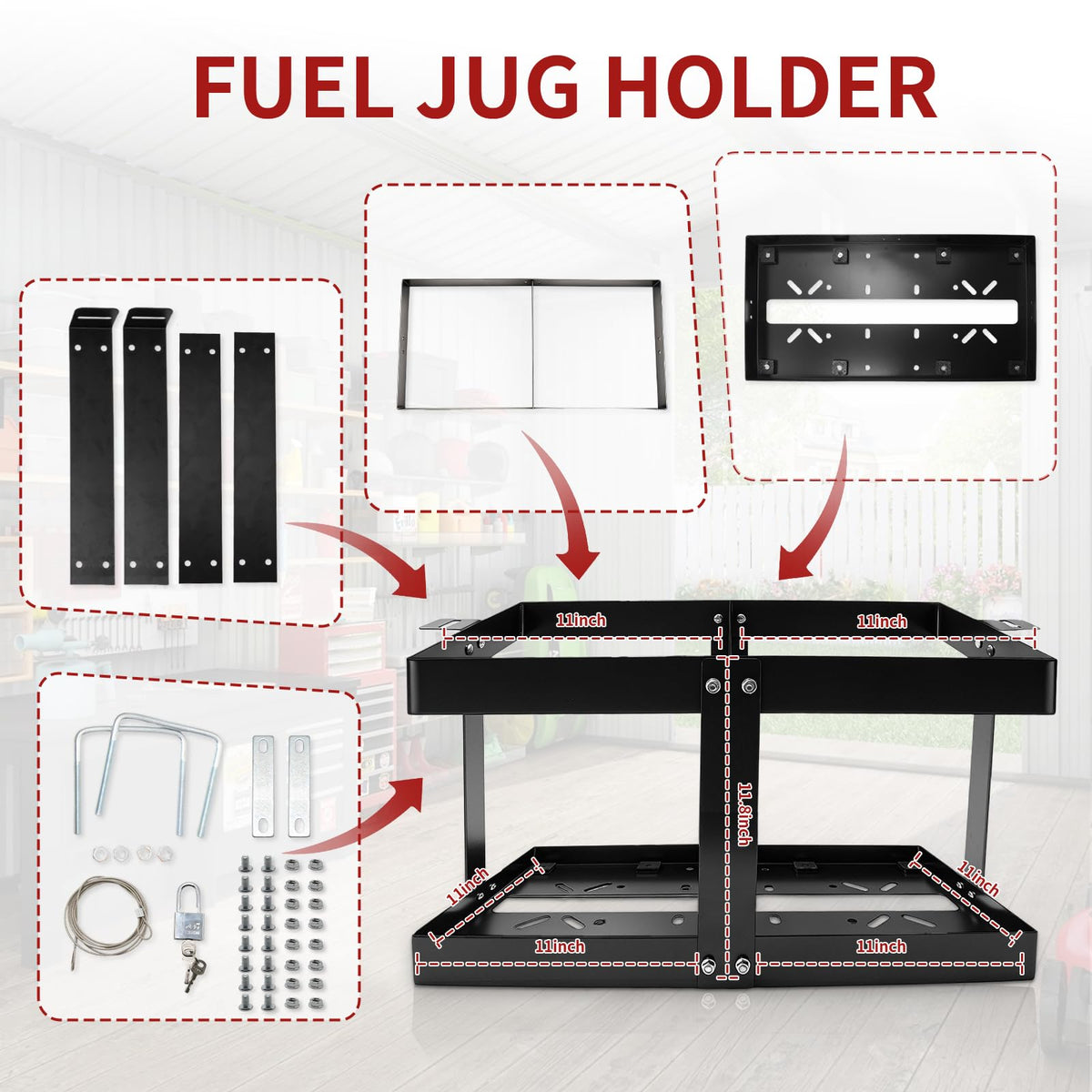 Black Fuel Jug Holder G46873