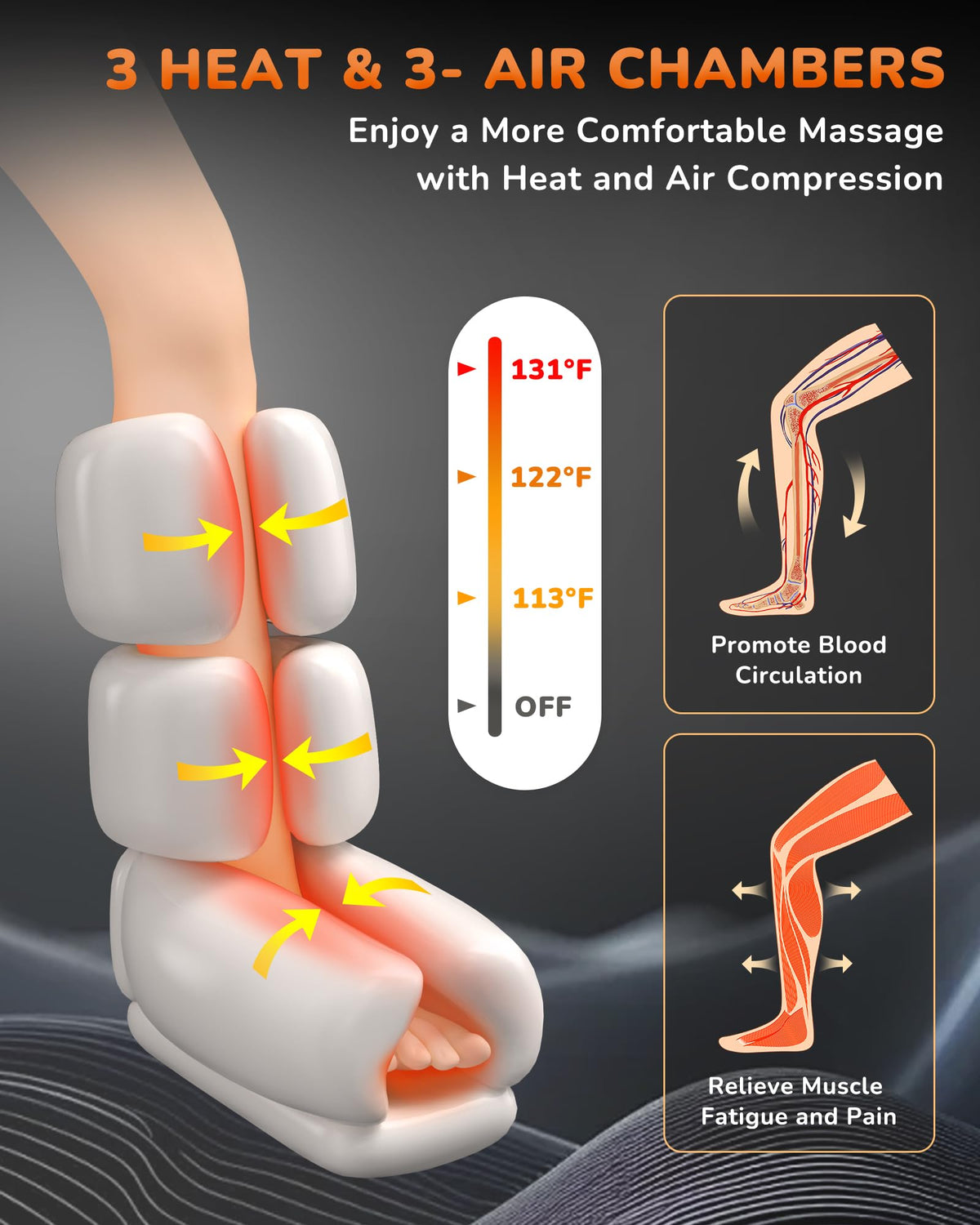 Air Compression Leg Massager with Heat I9070