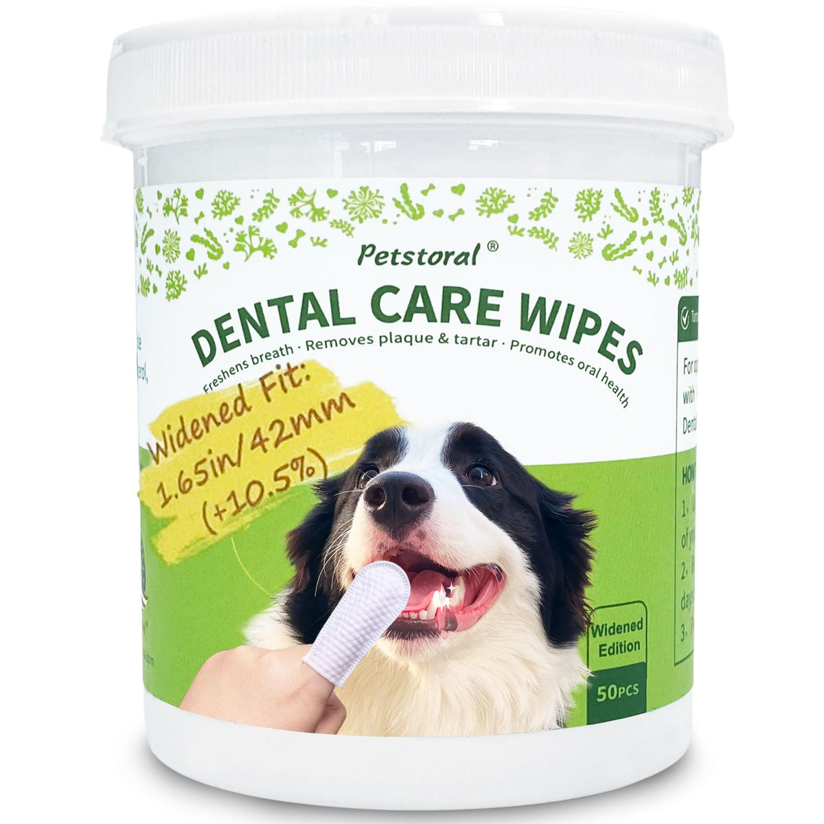 Dental Care Wipes for Dogs and Cats, 50 Count J8386