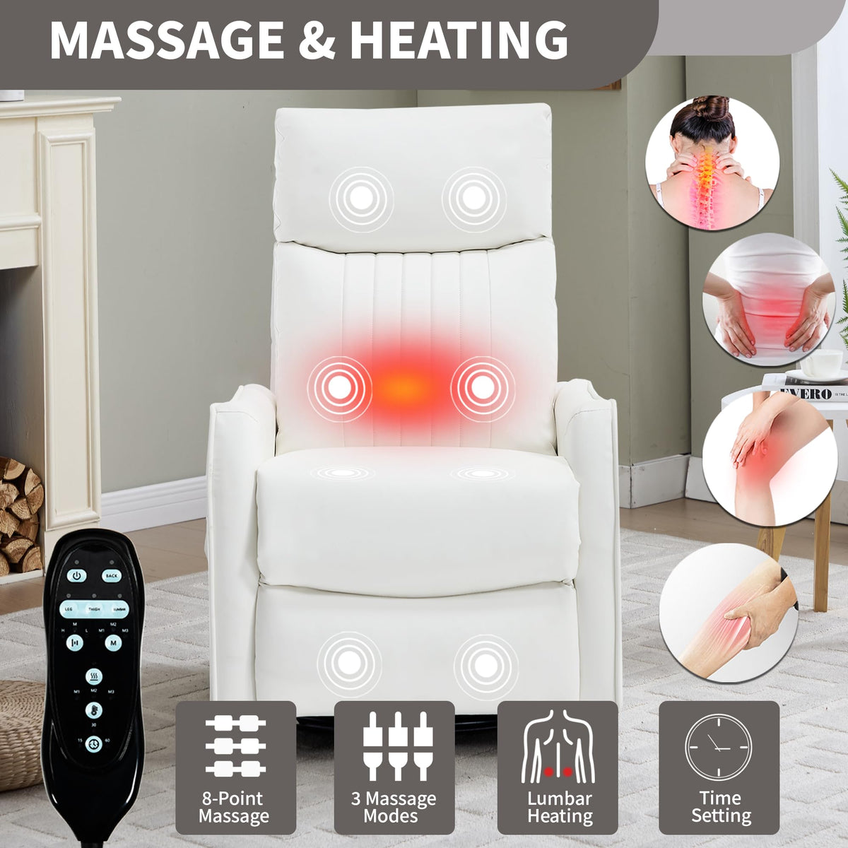 High Back Massage Recliner with Heat P452