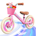Toddler Balance Bike with Fender, Adjustable Seat/Handlebar, Flat-Free LED Tires I67523