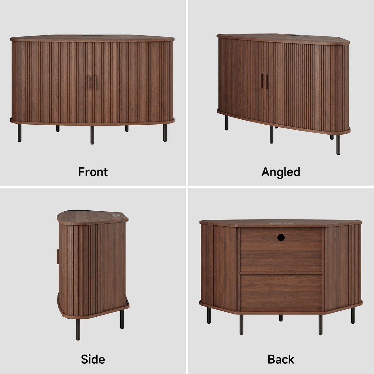 47 Inch Walnut Corner TV Stand I459613
